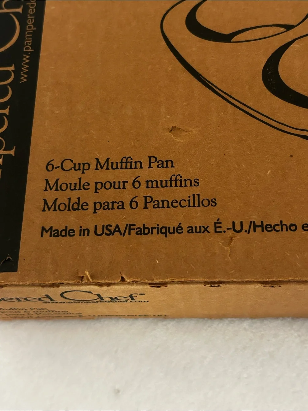 New Pampered Chef Family Heritage Stoneware 6-Cup Muffin Pan 1468 Retired